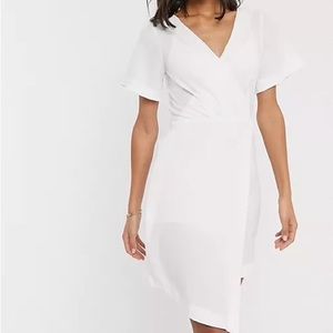 ASOS closet London wrap front mini shift dress
